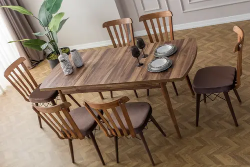 Fergana Mutfak Masa Takımı, 6 Sandalyeli, 130X80