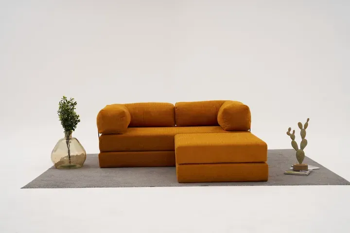 Comfort Serisi Yataklı Mini Köşe Koltuk, Turuncu