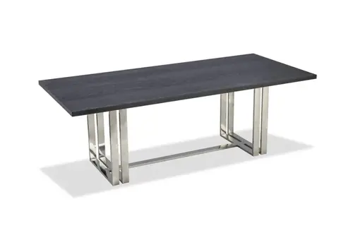 Lenno Paslanmaz Metal Ahşap Yemek Masası