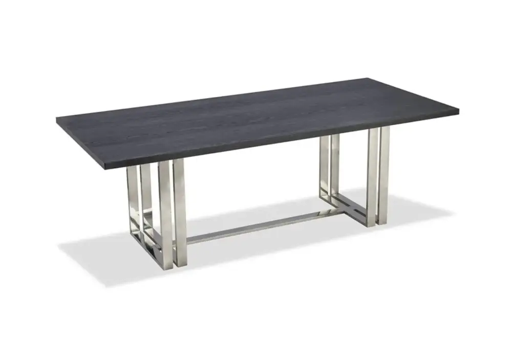 Lenno Paslanmaz Metal Ahşap Yemek Masası