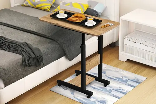 Yükseklik Ayarlı Hasta Sehpası, Atlantik Çam 70X40