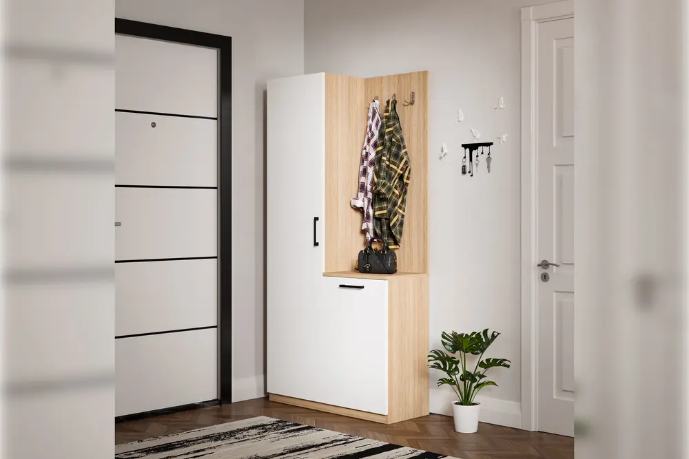 Lavo Askılıklı Portmanto Ayakkabılık, 2 Kapaklı, 90 Cm