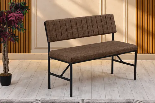Melody 2 Kişilik Sırtlı Bench, Kahve, 110 Cm