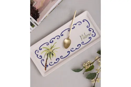 The Mia Palma Dikdörtgen Servis Tabağı 35X16 Cm