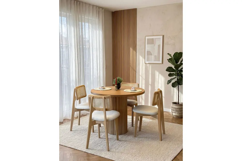 Parla Ahşap Masa Takımı, 90X90