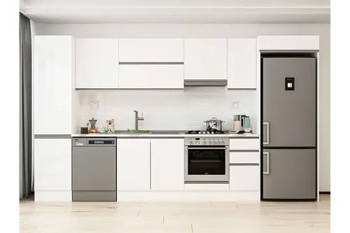 Alvinka 370X222 Cm Mutfak Dolabı, Mbb E80B50S40 1 Beyaz Suntalam