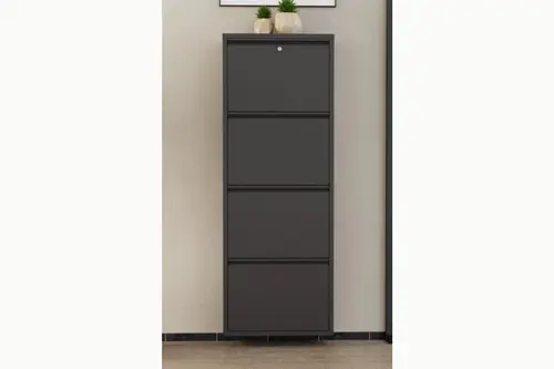 Fbt Kilitli Metal Ayakkabılık, Antrasit, 4 Kapaklı