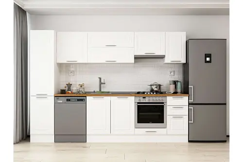 Alvinka 295X210 Cm Klasik Mebran Mutfak Dolabı, Mb E90B45S40 1 Mebran Beyaz Suntalam