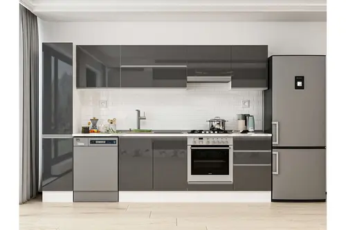 Alvinka 300X210 Cm Mutfak Dolabı, Mb E90B40S50 1 Antrasit Suntalam