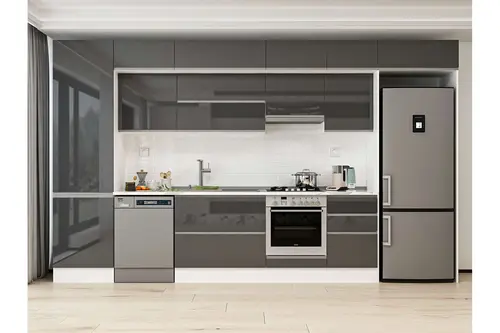 Alvinka 400X240 Cm Mutfak Dolabı, Mbb E90B60S50 1 Antrasit Suntalam