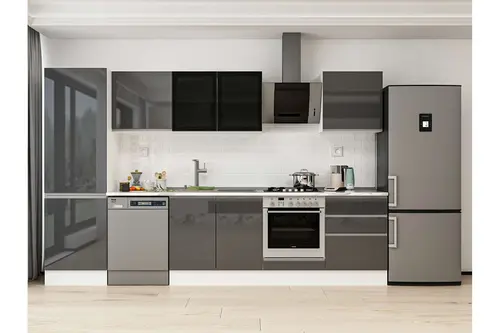 Alvinka 330X210 Cm Mutfak Dolabı, Mb E90B60S60 3 Antrasit Suntalam