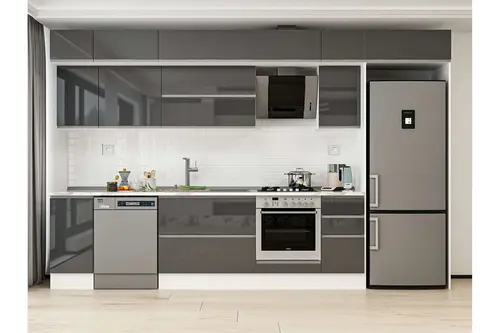 Alvinka 360X240 Cm Mutfak Dolabı, Mb E80S40S40 2 Antrasit Suntalam