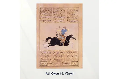 Miniaworks Atlı Okçu 15. Yüzyıl Kanvas Tablo 21X30