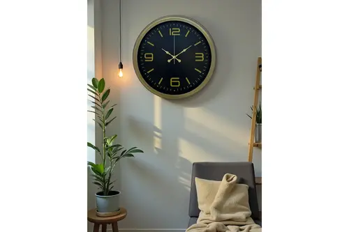 Eskitme Metal Vintage Duvar Saati 40 Cm