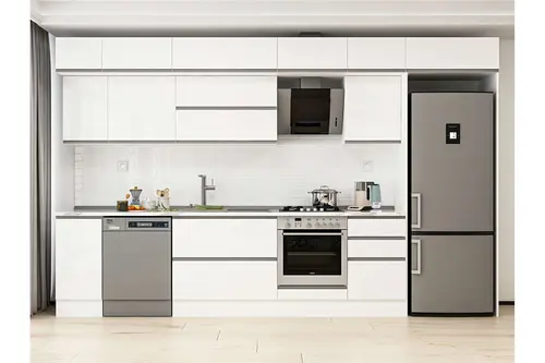 Alvinka 370X240 Cm Mutfak Dolabı, Mb E80S40S50 2 Beyaz Suntalam