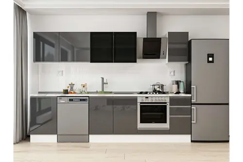 Alvinka 300X210 Cm Mutfak Dolabı, M E90S50S40 3 Antrasit Suntalam