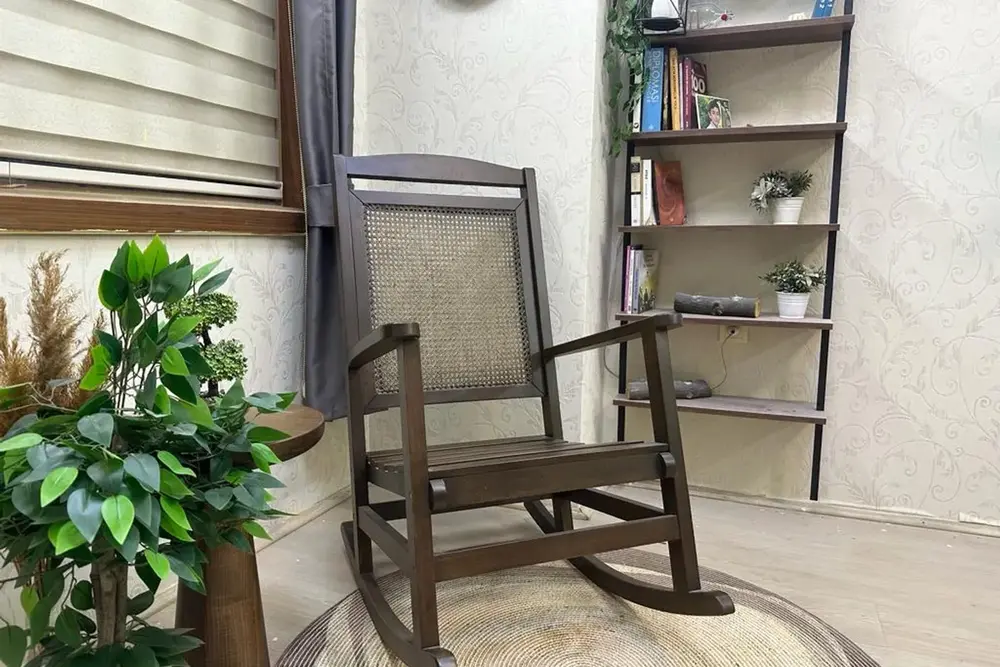 Veranda Sallanan Sandalye, Ceviz Ahşap Ayak