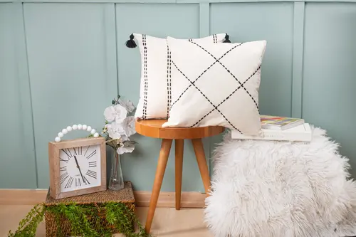 Dfn Home Line Püsküllü İkili Kırlent Seti, 43X43