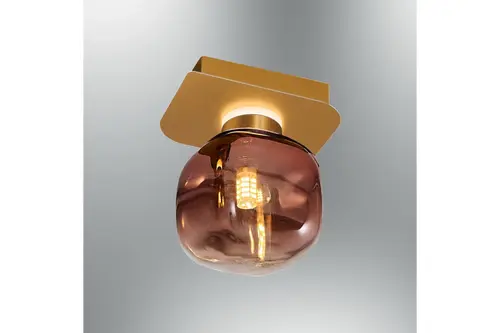 Özcan Aydınlatma Cubes Tekli Cam Plafonyer Rose Gold, 2856-1-32
