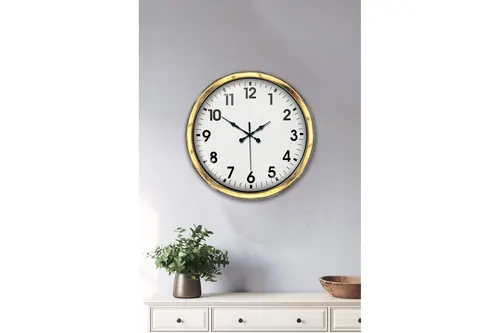 Metal Gold Standart Duvar Saati 40 Cm