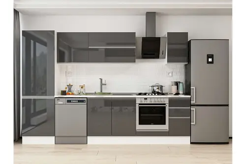 Alvinka 300X210 Cm Mutfak Dolabı, Mb E80B60S40 2 Antrasit Suntalam