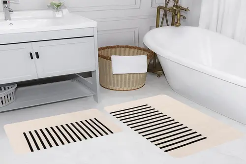 Rovigo Home Dijital Baskılı İkili Banyo Paspas Takımı Rvg5190