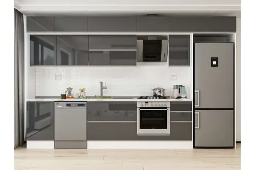 Alvinka 370X240 Cm Mutfak Dolabı, Mb E80S50S40 2 Antrasit Suntalam