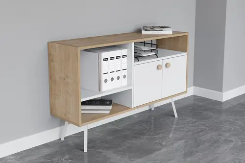 Lagomood İrony Maxi Ofis Dolabı, Beyaz Meşe