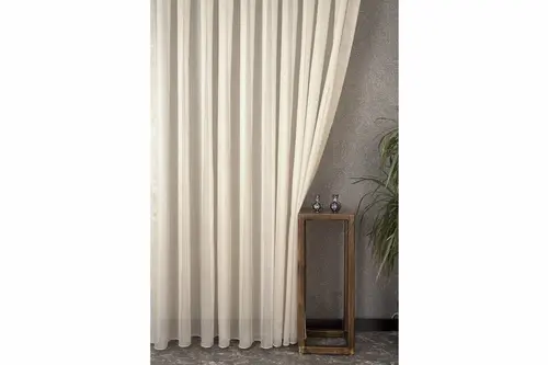 Massarelli Etamin Tül Bej 1-2,5 Orta Sık Pile 100X260