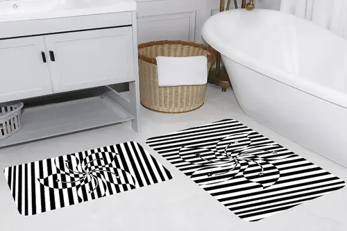 Rovigo Home Dijital Baskılı İkili Banyo Paspas Takımı, Rvg5248