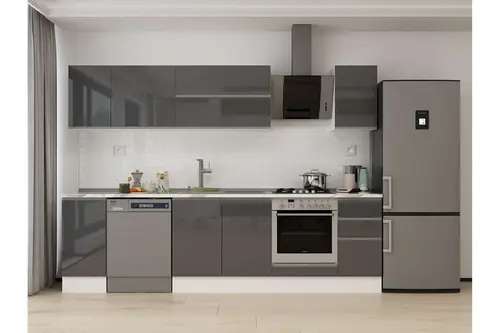Alvinka 290X210 Cm Mutfak Dolabı, M E90S40S40 2 Antrasit Suntalam