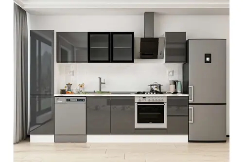 Alvinka 295X210 Cm Mutfak Dolabı, Mb E90B45S40 3 Antrasit Suntalam