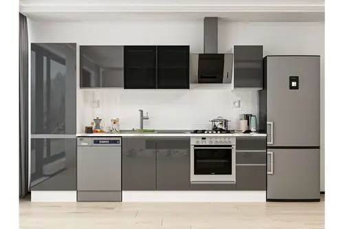 Alvinka 310X210 Cm Mutfak Dolabı, Mb E90B60S40 3 Antrasit Suntalam