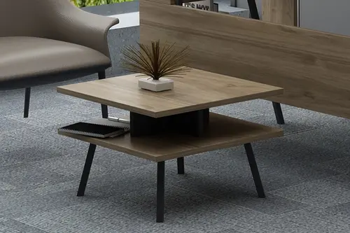 Lagomood İrony Ofis Sehpası, Antrasit Ceviz