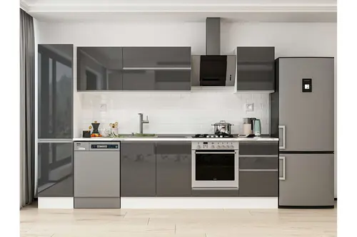 Alvinka 305X210 Cm Mutfak Dolabı, Mb E90B45S50 2 Antrasit Suntalam