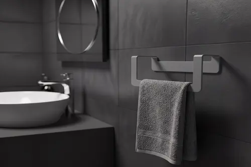 Premium Metal Banyo Havluluğu, Cam Gri, 2046 Cm