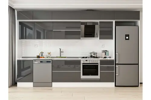 Alvinka 385X240 Cm Mutfak Dolabı, Mb E90S50S45 2 Antrasit Suntalam