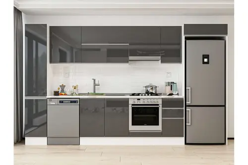Alvinka 360X222 Cm Mutfak Dolabı, Mbb E80B40S40 1 Antrasit Suntalam