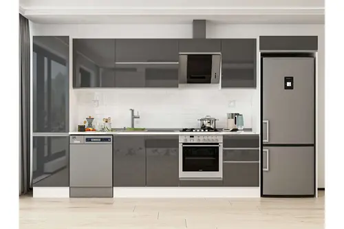 Alvinka 380X222 Cm Mutfak Dolabı, Mbb E80B50S50 2 Antrasit Suntalam