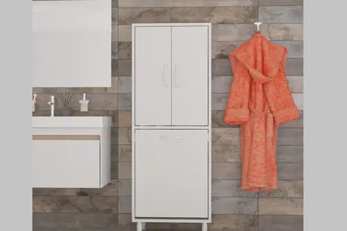 Modilayn Esinti Çamaşır Bölmeli Banyo Dolabı