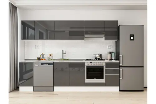 Alvinka 280X210 Cm Mutfak Dolabı, M E80S40S40 1 Antrasit Suntalam