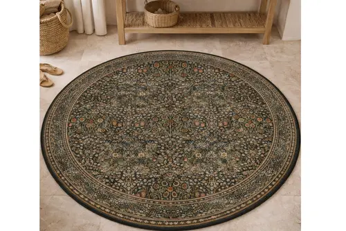 Gece Sarmaşığı Dokuma Taban Halı, 598 Yng 80X80 Cm