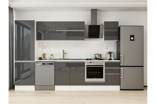 Alvinka 315X210 Cm Mutfak Dolabı, Mb E90B60S45 2 Antrasit Suntalam