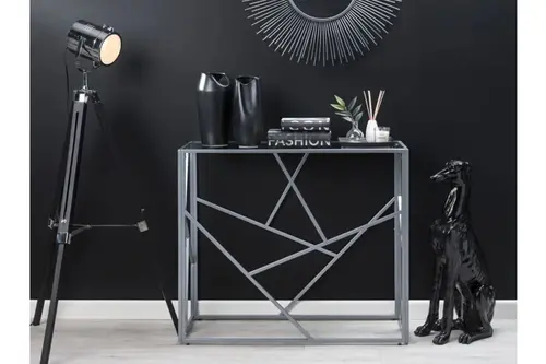 Cleis Gri Metal Cam Dresuar Konsol
