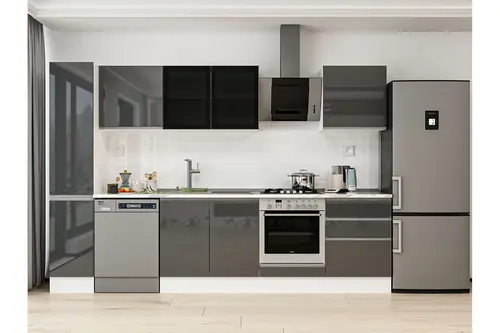 Alvinka 310X210 Cm Mutfak Dolabı, Mb E90B40S60 3 Antrasit Suntalam