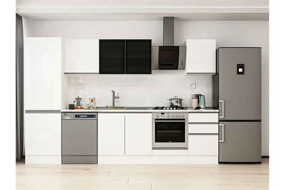 Alvinka 320X210 Cm Mutfak Dolabı, Mb E90B60S50 3 Beyaz Suntalam