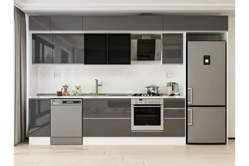 Alvinka 360X240 Cm Mutfak Dolabı, Mb E80S40S40 3 Antrasit Suntalam