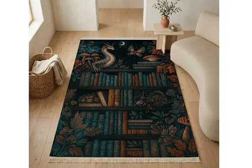 Ejderha Kütüphanesi Dokuma Taban Halı, 629 Yng 80X150 Cm