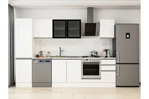 Alvinka 305X210 Cm Mutfak Dolabı, Mb E90B50S45 3 Beyaz Suntalam