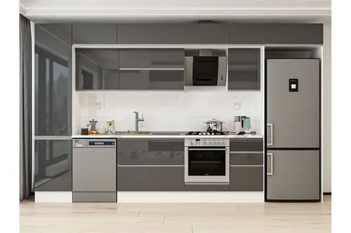 Alvinka 385X240 Cm Mutfak Dolabı, Mbb E90B50S45 2 Antrasit Suntalam